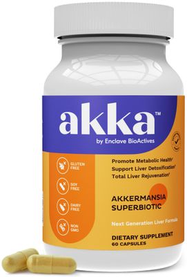 AKKA Premium Liver Cleanse Detox Repair Superbiotic: Liver Detox, Regeneration, Restoration Liver Support Supplement with Bioavailable Pasteurized Akkermansia Vitality Metabolism Immunity