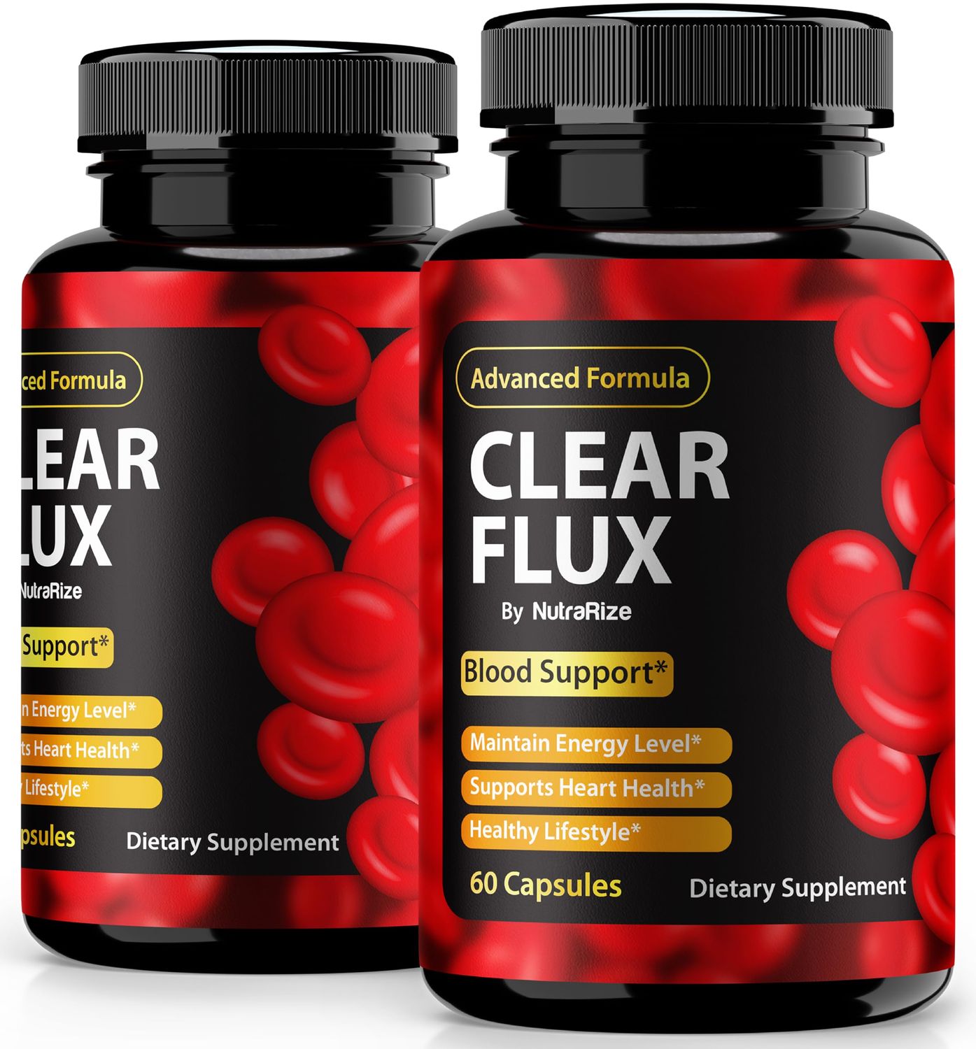 2 Pack Clear Flux Pills, Official ClearFlux Capsules, All-Natural Support, Premium Support to Maintain Stable Levels Healthy Circulation, Natural Clear Flux Health Review 120 Capsules