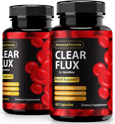 2 Pack Clear Flux Pills, Official ClearFlux Capsules, All-Natural Support, Premium Support to Maintain Stable Levels Healthy Circulation, Natural Clear Flux Health Review 120 Capsules