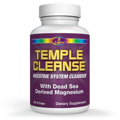 Temple Cleanse 120 Capsules Oxygen Dead Sea Magnesium Colon Cleanse Detox, Fast-Acting Constipation Relief, No GasBloating, Vegan Gluten-Free Digestive Cleanse, Gentle on Stomach for Women Men