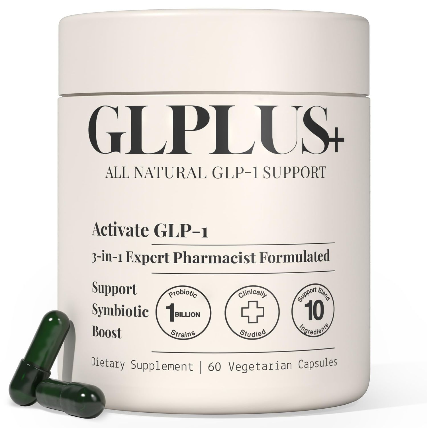 GLP-1 Supplement for Women and Men Hunger Metabolism Support - Expert Formulated to Support GLP1 Naturally Probiotic and Prebiotic 60 Capsules