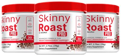 3 Pack Skinny Roast Pro - Premium Powder Formula for Overall Health Fitness, SkinnyRoast Pro to Support Healthy Lifestyle Maintain Energy, Official Skinny Roast Pro In A Jar Review 90 Servings