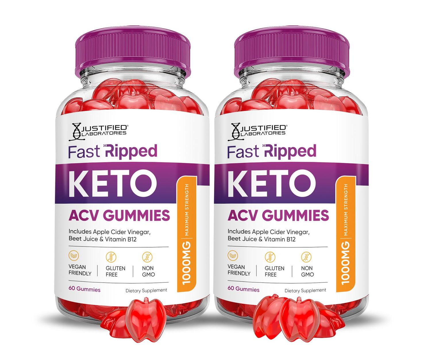 2 Pack Fast Ripped Keto ACV Gummies Advanced Formula 1000MG Fast Ripped Keto Gummies Apple Cider Vinegar Formulated with Pomegranate Beet Juice Powder B12 Vegan Non GMO 120 Gummys