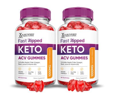 2 Pack Fast Ripped Keto ACV Gummies Advanced Formula 1000MG Fast Ripped Keto Gummies Apple Cider Vinegar Formulated with Pomegranate Beet Juice Powder B12 Vegan Non GMO 120 Gummys