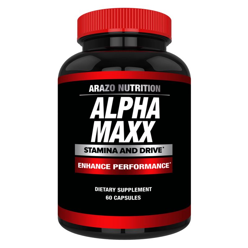 Arazo Nutrition Alphamaxx Health Supplement - Ginseng, Muira Puama, Tribulus - 60 Herbal Pill
