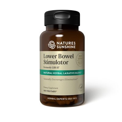 Natures Sunshine Lower Bowel Stimulator - Helps Relieve Constipation - Cleanse Detox Your Colon with Natural Herbal Ingredients - 25 Servings - 100 Vegitabs