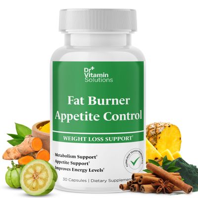Dr. Vitamin Fat Burner Appetite Control Weight Loss Supplements for Women Men - Metabolism Booster w L-Carnitine, CLA, Chromium - Appetite Suppressant for Weight Loss - 30 Belly Fat Diet Pills