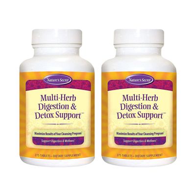 Natures Secret Multi-Herb Digestion Detox Support 275 Count Pack of 2