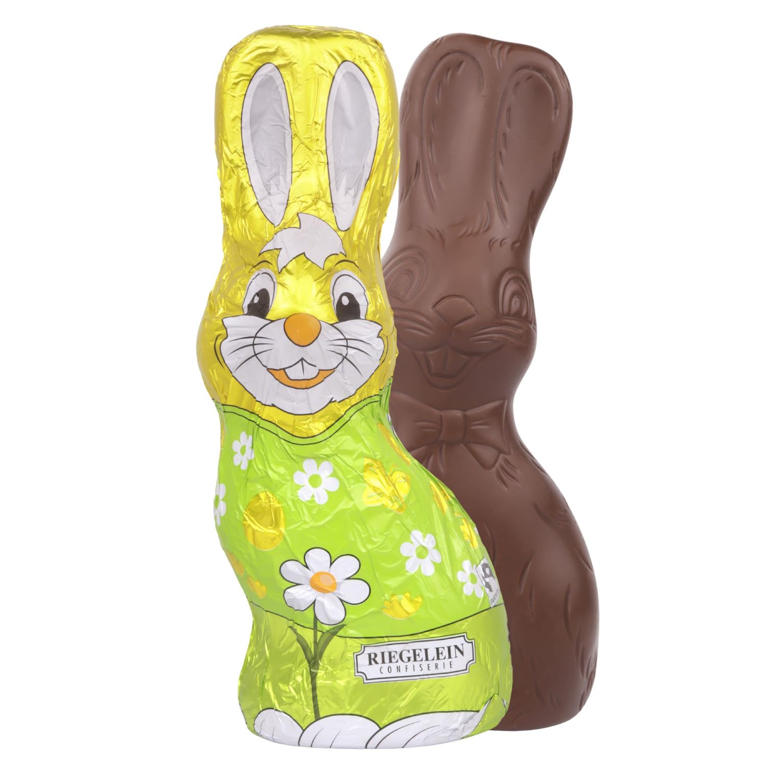 Hollow Chocolate Easter Bunny, Wrapped Figure with Festive Foil, Spring Basket Stuffer, Holiday Party Favor, Classic Treat, 3.5 Ounces