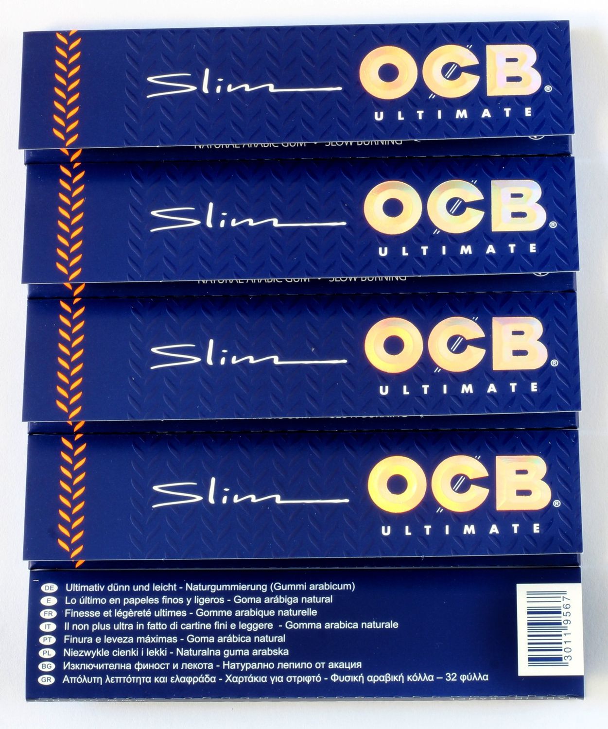 5 booklets OCB Ultimate Slim Thinnest Rolling Paper King Size