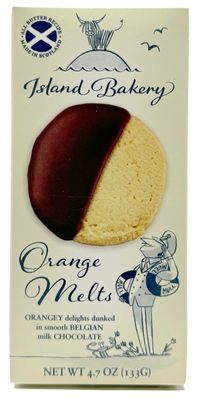Island Bakery Orange Melts - All Butter Orange Cookies Dipped in Belgian Chocolate, Made in Scotland 4.7 Ounce
