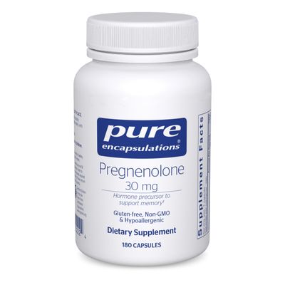 Pure Encapsulations Pregnenolone - 30 mg - Hormone Support - Memory Support Brain Supplement - Gluten Free Vegan - 180 Capsules