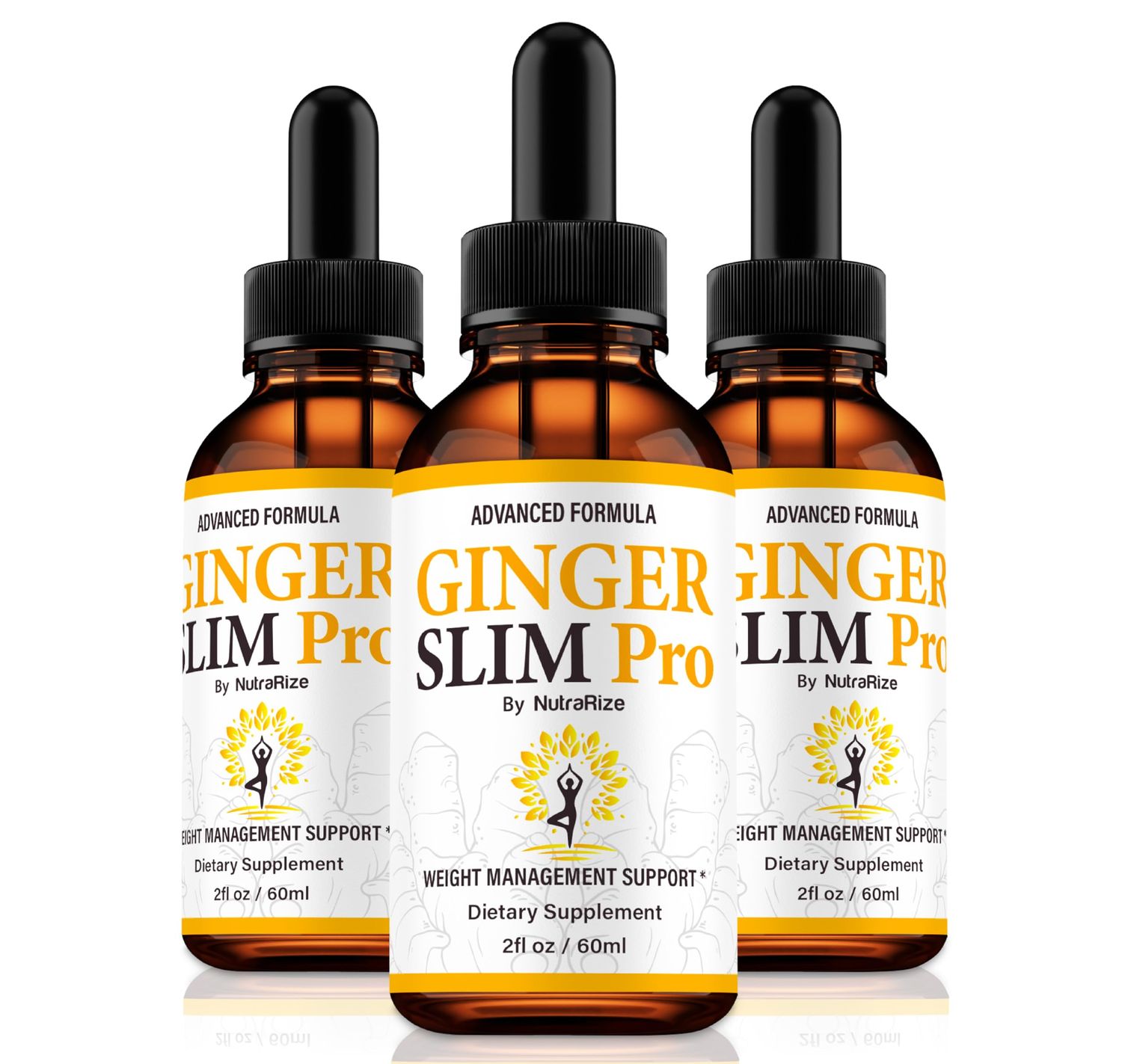 3 Pack Ginger Slim Pro Drops, Official GingerSlim Pro Droppers, All-Natural Liquid Formula to Support Healthy Lifestyle and Overall WellBeing, Premium Ginger Slim Pro Gotas Review 90 Servings