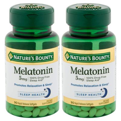 Natures Bounty Melatonin 5mg, 90 Softgels Pack of 2