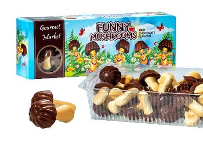 Funny Mushrooms Mushroom Shaped Biscuits Chocolate Flavor Pack Of 2
