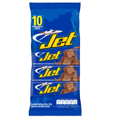 Jet Milk Chocolate Bar, Bag with 10 units, 3.00 oz