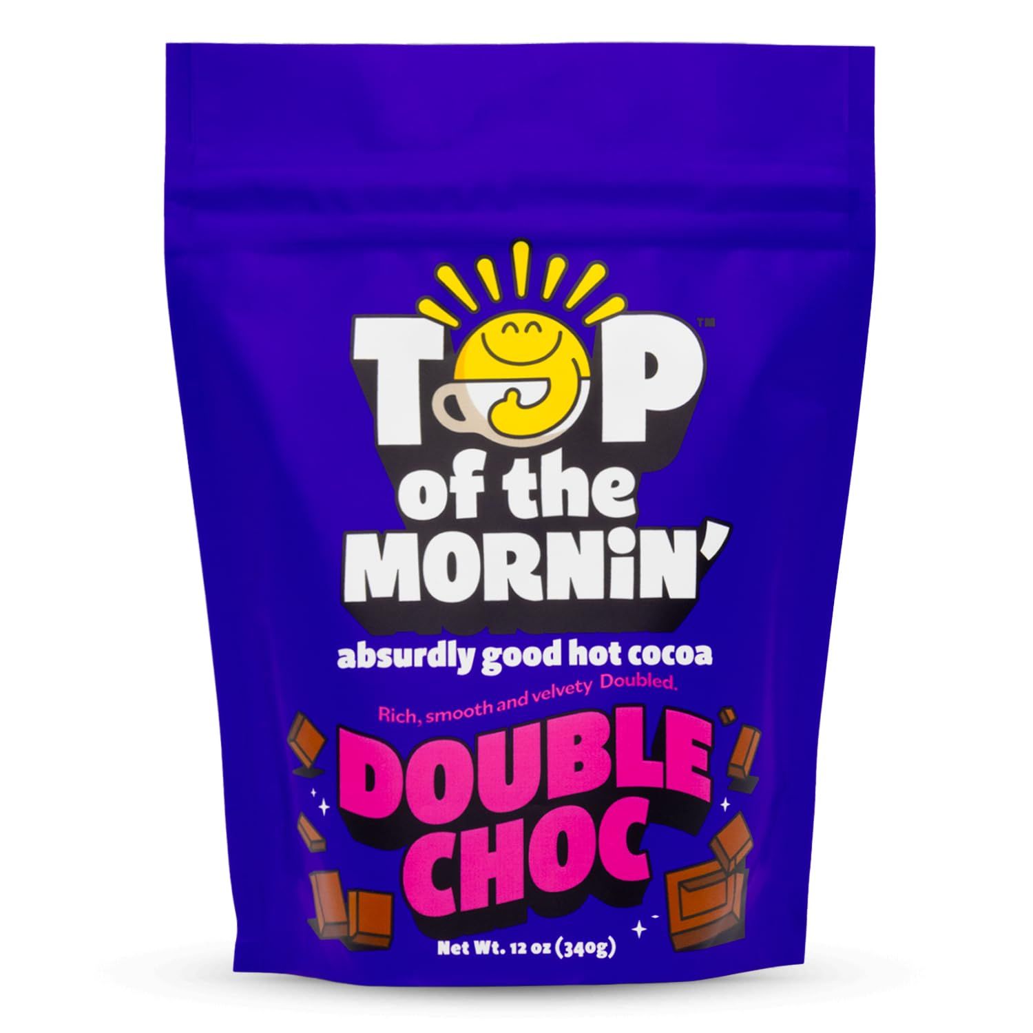 Top of the Mornin Double Choc Hot Cocoa by Jacksepticeye, Thick, Rich, Smooth, and Velvety 12 Ounce