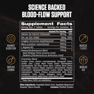 ERECTIFY MAX Pills for Men Fast Acting Erection Support 1 New Ultra Dosed Male Enhancement to Maximize Blood Flow, Thickness Boost Libido Horny Goat Weed 18 Ingredients - 60 Pills
