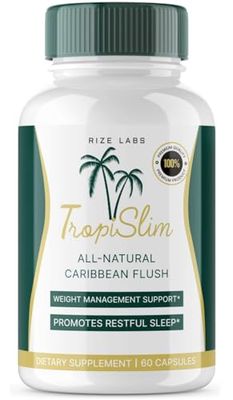 rize labs - Tropislim All Natural Caribbean Flush, Weight Loss Supplement, Slimming Capsules for Women, Healthy Lifestyle Leaner Physique 60 Capsules