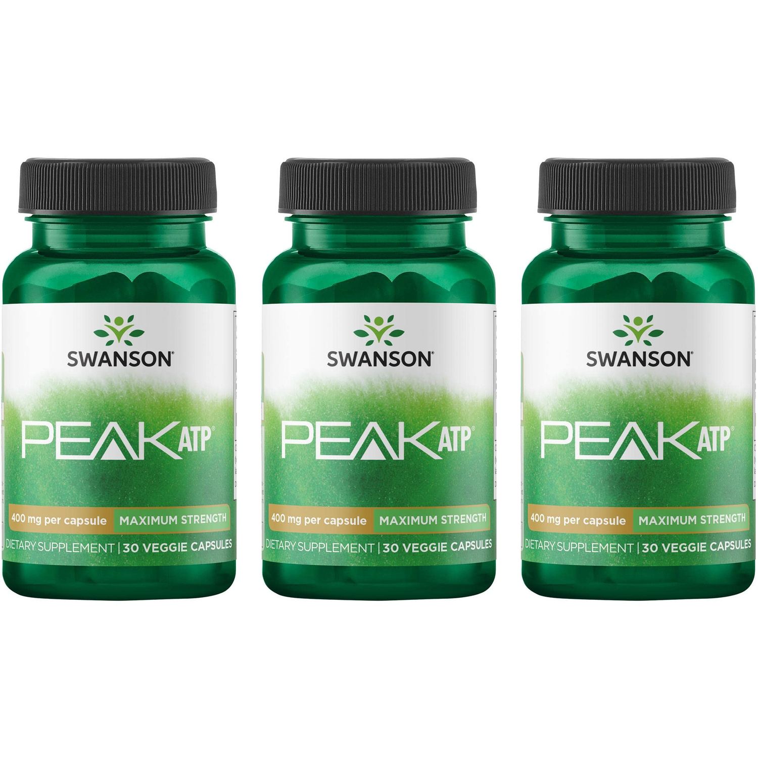 Swanson Maximum Strength Peak ATP - Cellular Energy Support Supplement - Enhance Physical Performance and Vitality 3 Pack