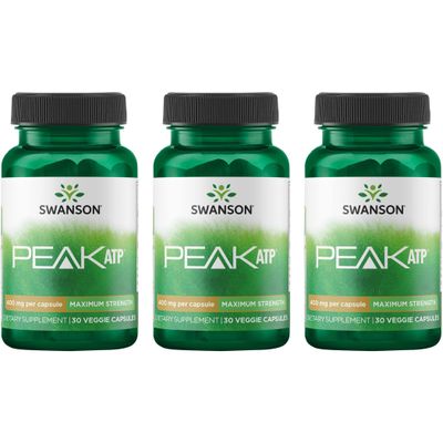 Swanson Maximum Strength Peak ATP - Cellular Energy Support Supplement - Enhance Physical Performance and Vitality 3 Pack
