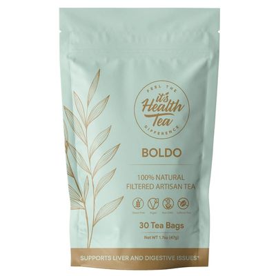 Boldo Tea Includes filitered tea bags for Liver Detox, Gallbladder Booster Support - Gluten Caffeine Free - Loose Leaf