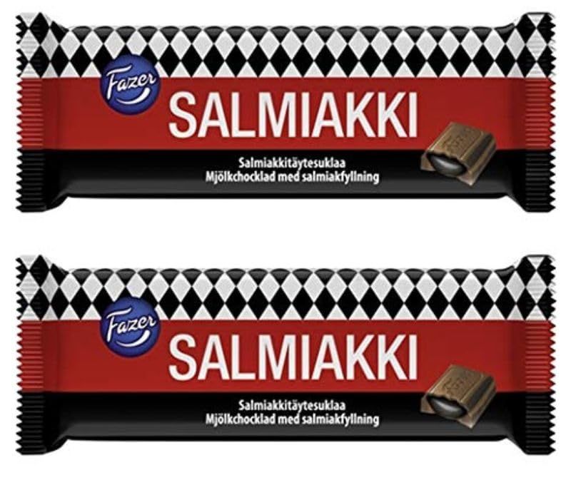 Fazer Salty Liquorice Chocolate 2 bars of 100g 3.5 oz