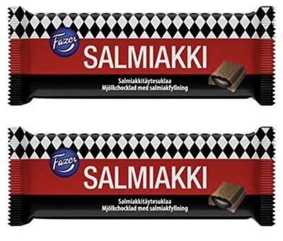 Fazer Salty Liquorice Chocolate 2 bars of 100g 3.5 oz