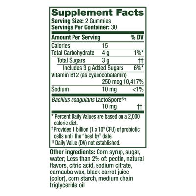 Align Probiotic, Bloating Relief Food Digestion, Probiotics for Women and Men, Probiotic Helps Soothe Occasional Bloating, With Vitamin B12 to Help Break Down Food into Cellular Energy,60 Gummies
