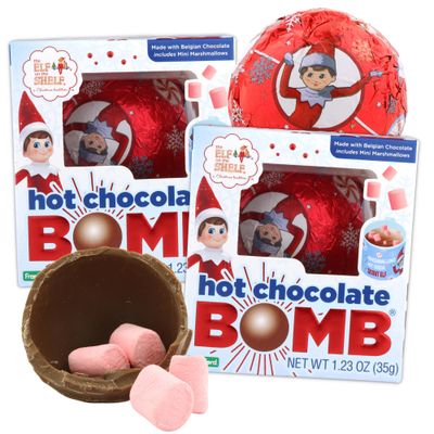 Sweetzo - Christmas Hot Chocolate Ball, 2024 Holiday Season Cocoa Melt with Marshmallows, Stocking Stuffer Candy, 1.23 Ounces Pack of 2