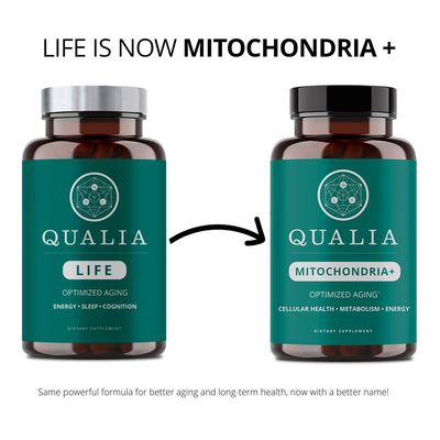 Qualia Mitochondria formerly Qualia Life The Most Advanced Supplement For NAD, Cellular Energy, Metabolism Repair for Better Aging w35 NAD Boosters Resveratrol More 160 Ct 1 Month Supply