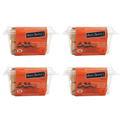 Aunt Gussie&#39;s - Sugar Free Wheat Chocolate Chip Almond Biscuits - 4 Pack