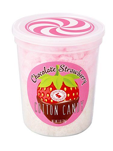 Chocolate Strawberry Gourmet Flavored Cotton Candy - Unique Idea for Holidays, Birthdays, Gag Gifts, Party Favors