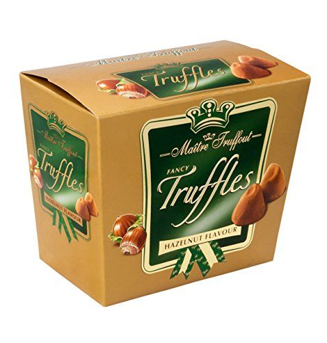 Gift Box of Maitre Truffout Chocolate Truffels, Hazelnut