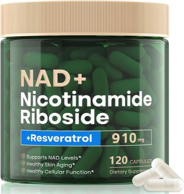 O NATURE . ZIRAN NAD Supplement - Liposomal Nicotinamide Riboside, Resveratrol, Quercetin, NAD Nicotinamide Riboside Resveratrol 900mg, NAD Supplement for Men and Women, 120 Capsules