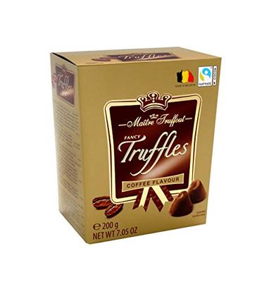 Gift Box of Maitre Truffout Chocolate Truffels, Coffee