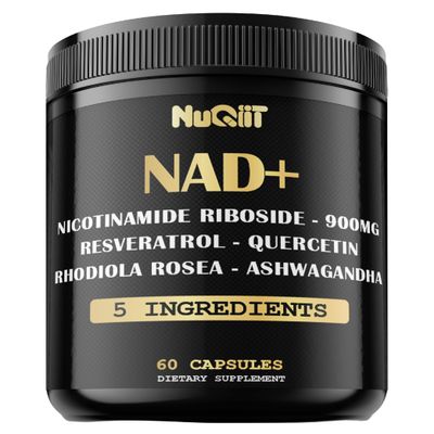 NAD Supplement with Nicotinamide Riboside, Resveratrol, Quercetin, Turmeric, Rhodiola Rosea - 60 Count