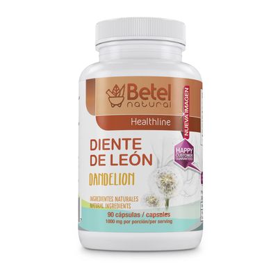 Betel Natural Premium Diente de Leon Dandelion Capsules Detox and Cleansing - 90 Caps
