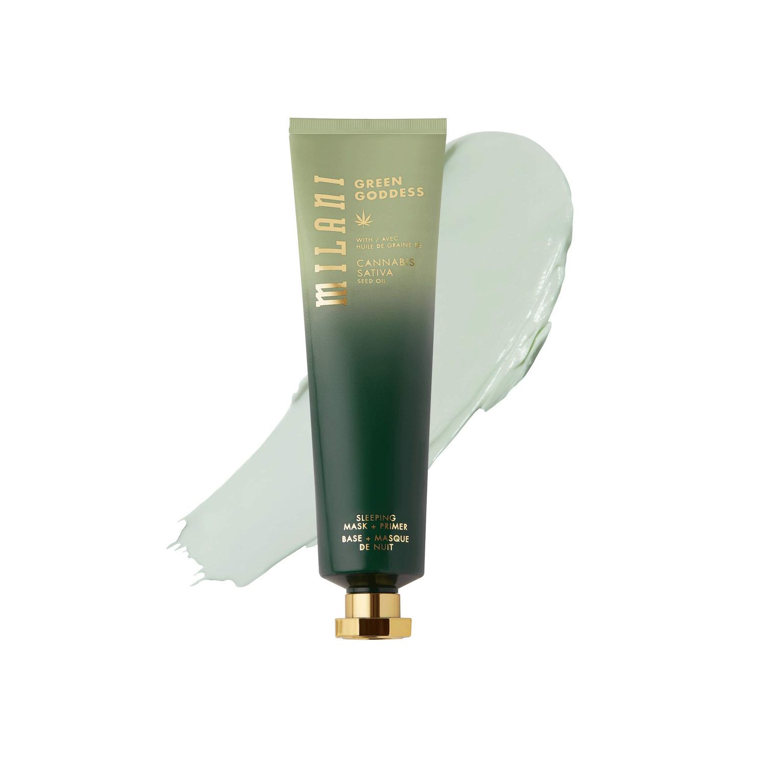 Milani Green Goddess Sleeping Mask Primer - Self Care Hemp Oil Face Mask To Relax Skin, Reduce Pores and Hydrate Overnight