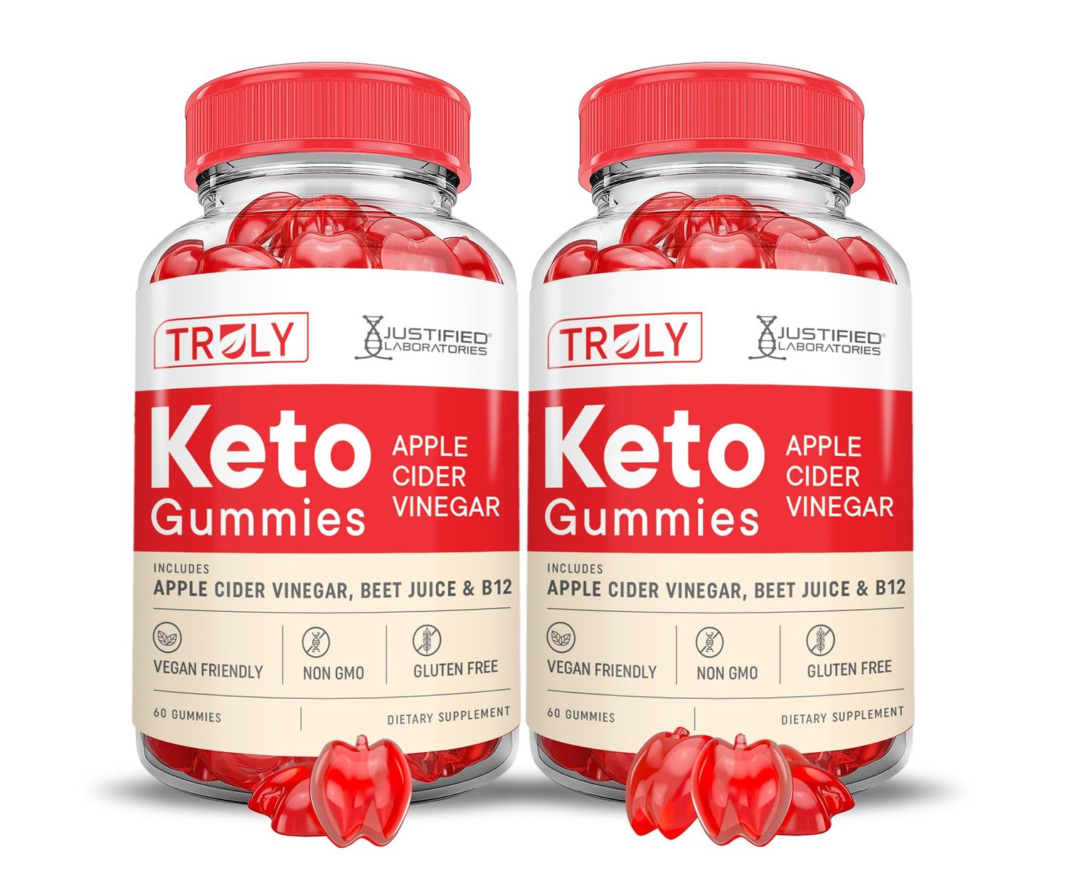 2 Pack Truly Keto ACV Gummies Advanced Formula 1000MG Truly Keto Gummies Apple Cider Vinegar Formulated with Pomegranate Beet Juice Powder B12 Vegan Non GMO 120 Gummys