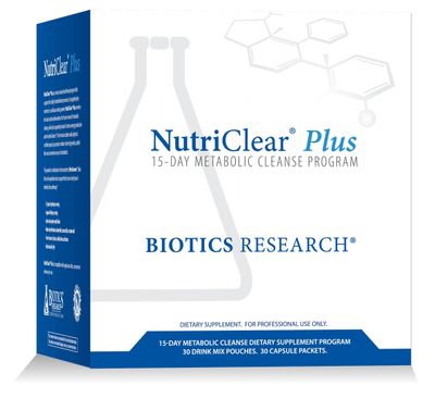 Biotics Research NutriClear Plus Detox Program, Convenient. Single Pack Serving. Easy to Follow Metabolic Cleanse Program. 17 Grams Organic Pea Protein/Serving, 30 Packs. Shaker Bottle.