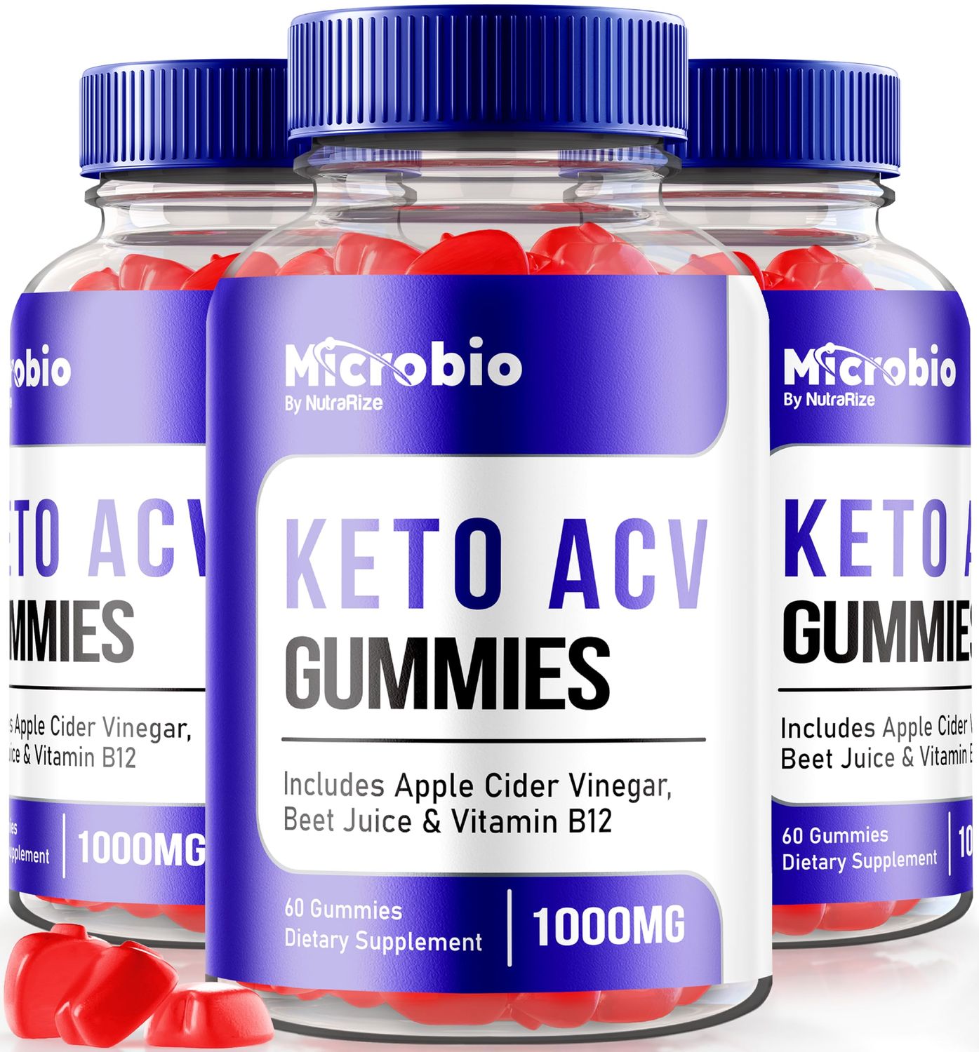 NutraRize Pack of 3 MicroBio Keto ACV Gummies, Official Keto ACV Supplement, All Natural Micro Bio, Apple Cider Vinegar Reviews 180 Gummies