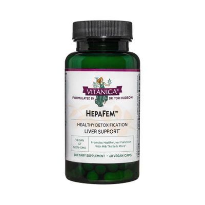Vitanica, Hepafem, Liver Cleansing Support, VeganVegetarian, 60 Capsules