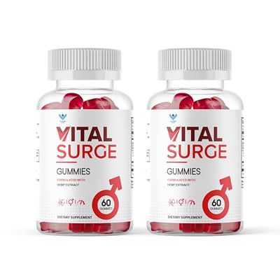 2 Pack Vital Surge Gummies, Vital Vita Surge Advanced Extra Strength Formula Gummy Mens Detox Vitamin Supplement - Vitalsurge Gomitas Vita-Surge All Natural Vitasurge Gummys 120 Gummies