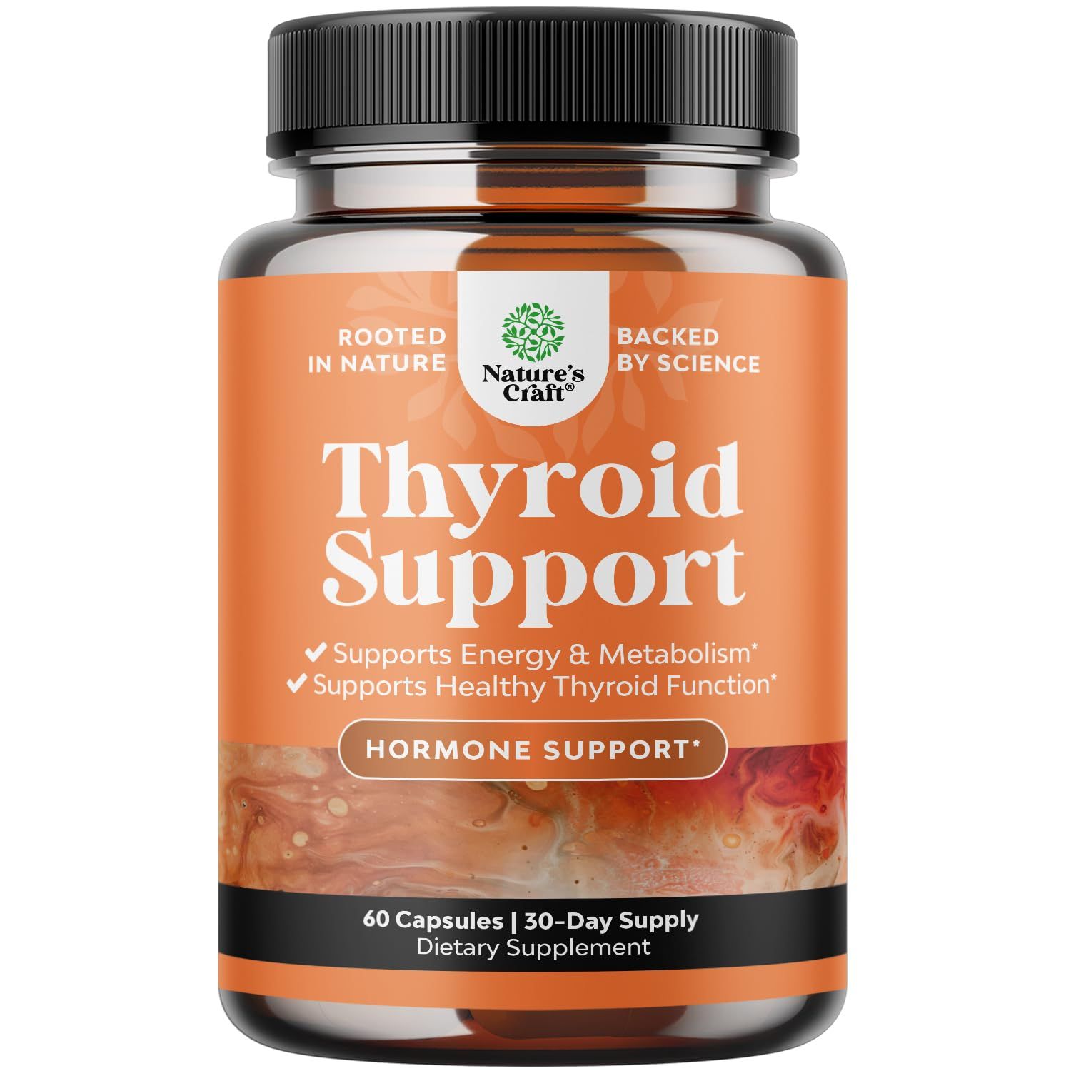 Pure Thyroid Support Supplement for Women - Thyroid Support for Weight Loss Mood and Natural Energy Pills - Wellness Supplement Women with Daily Vitamins