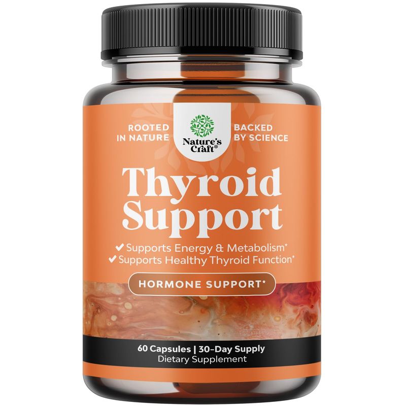 Pure Thyroid Support Supplement for Women - Thyroid Support for Weight Loss Mood and Natural Energy Pills - Wellness Supplement Women with Daily Vitamins