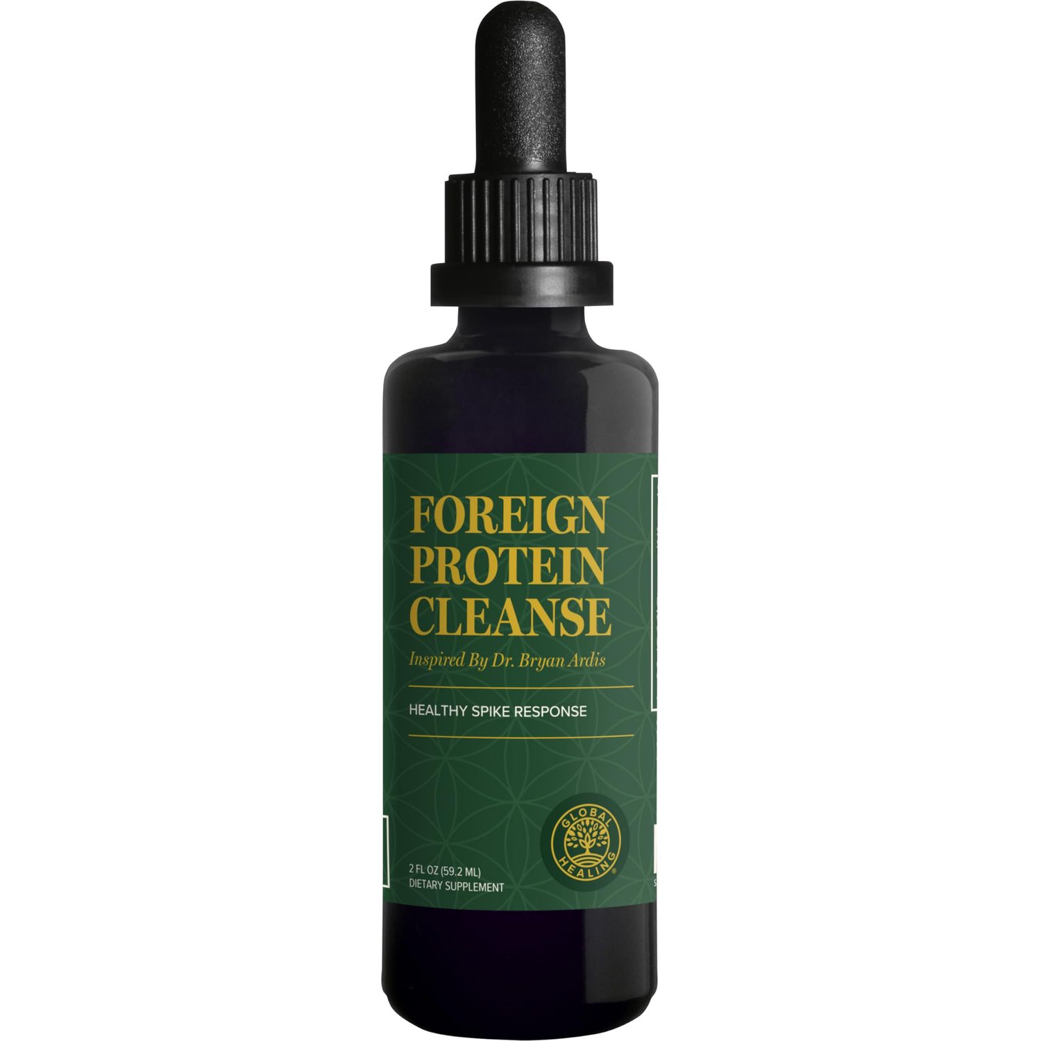 Global Healing Center - Foreign Protein Cleanse Spike Protein Detox - Support Formula with Wormwood - Helps Detox for Immune Support - 2 Fl Oz