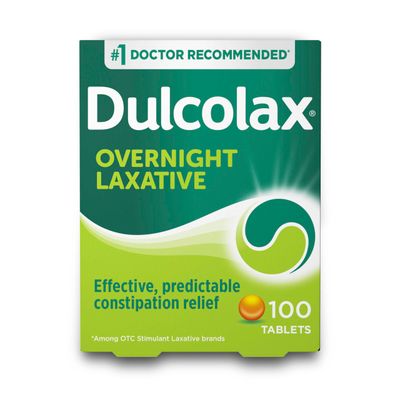 Dulcolax Stimulant Laxative Tablets, Predictable Effective Constipation Relief, Relieves Straining Bloating, Bisacodyl 5 mg, 100 Count