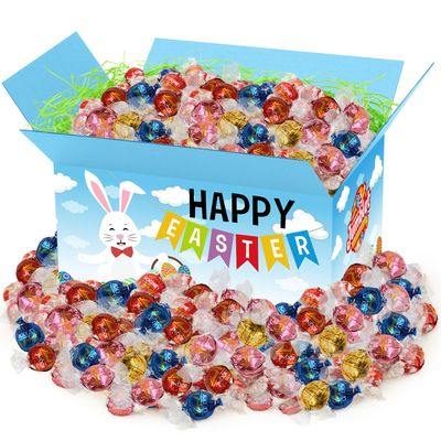 PremiumLindt Easter Chocolate Truffles, Bulk Pack of Easter LindorTruffles Chocolate Candy Approx. 60 units, Ideal for Basket Stuffers, Egg Hunts